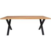 Table à manger en bois et métal - Montpellier - Couleur - Bois clair / noir House Nordic