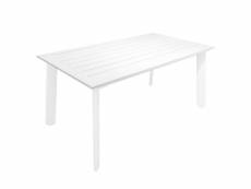 Table à manger jardin métal laqué blanc structure aluminium - juddy 95187020