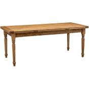 Table à rallonge en bois massif de tilleul, finition