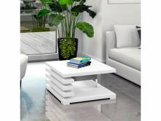 Table basse design - ariene - 60x60 cm - blanc mat