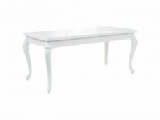 Table de salon salle à manger design 179x89x81 cm blanc brillant helloshop26 0902163
