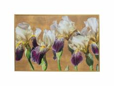 "tableau fleurs iris 150x100cm"