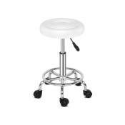 Tabouret de Bureau Tabouret à roulettes Professionnel Rotation à 360° Chaise a Roulette Salon de Massage Cuisine Bureau Hauteur Réglable pour