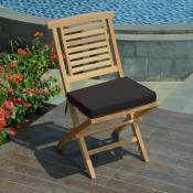 Teck'attitude - Coussin Noir pour chaises et fauteuils pliants - Noir