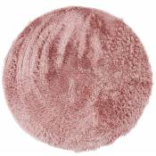 Thedecofactory - neo yoga - Tapis lavable à base fine et souple extra doux rose diam.120 - Rose