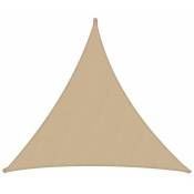 Vacchetti - Voile d'ombrage imperméable de jardin Triangulaire Sable 3x3x3 m en Polyester