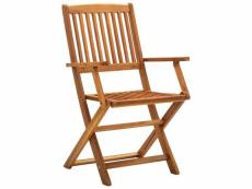 Vidaxl chaises pliables d'extérieur 4 pcs bois d'acacia solide 46338