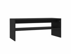 Vidaxl table basse noir 100x40x40 cm bois d'ingénierie 800127