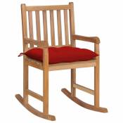 Vidaxl vidaXL Chaise à bascule avec coussin rouge
