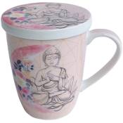 Zen Et Ethnique - Tisanière en porcelaine rose avec