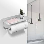 13 '/ 33 cm Porte-serviettes de cuisine pour salle de bain avec support de rangement, espace en aluminium auto-adhésif ou support mural avec vis,