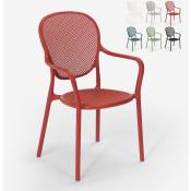 Ahd Amazing Home Design - Chaise de restaurant bar cuisine extérieure au design moderne en polypropylène Clara Couleur: Rouge