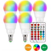 Ampoule LED E14 5W (équivalent 40W) Couleur RGB Changement