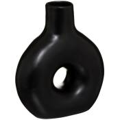 Atmosphera - Vase Circle - céramique 17x21 cm créateur d'intérieur - Noir