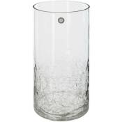 Atmosphera - Vase cylindre - verre craquelé - H30 cm créateur d'intérieur - Transparent