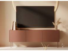 Bobochic meuble tv 3 portes 170 cm atlas rouge