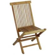 Caesaroo - Chaise pliante Lia en bois teck Bois
