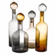 Carafe Bubbles & Bottles / Verre - Set de 4 / H 44 cm - Pols Potten jaune en verre