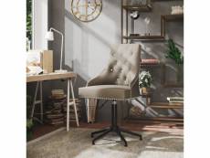 Chaise de qualité pivotante de salle à manger gris clair velours - gris - 57 x 52 x 101,5 cm