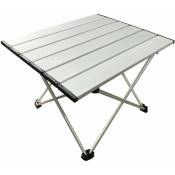 Choyclit - Table de pique nique,Table de camping portable, table pliante légère avec table en aluminium et sac de transport pour extérieur, camping,