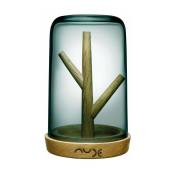 Coffret à bijoux Blossom Vert avec base en chêne Nude Glass