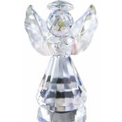 Crystal Angel Figurine Presse-papiers Décor Verre Ornements Art Collecible (Transparent)