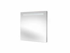 Emuca miroir de salle de bain pegasus avec éclairage frontal led, rectangular 600 x 700 mm, ac 230v 50hz, 6 w, aluminium et verre, 1 ut. 5148120
