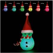 Fééric Lights And Christmas - Déco de Noël lumineuse Bonhomme de neige led à variation de couleur h 12 cm - Feeric Christmas - Multicolore