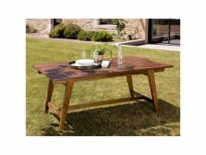 Hanna - table de jardin 8/10 personnes - rectangulaire scandi extensible 180/240x100cm en bois teck huilé
