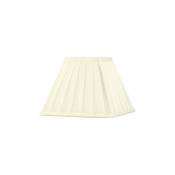 Inspired Diyas - Leela - Abat-jour carré en tissu plissé ivoire 100, 200 mm x 156 mm
