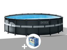 Kit piscine tubulaire Intex Ultra XTR Frame ronde 5,49 x 1,32 m + Bâche à bulles