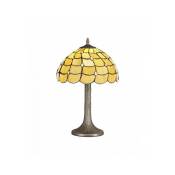 Lampe de table Tiffany Breeze 1 Ampoule Beige 6,5 Cm
