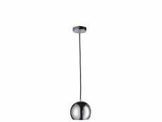 Lampe pendante boule metal argent small - l 15 x l 15 x h 120 cm
