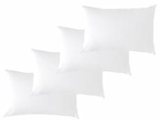 Lot eco x4 taies d'oreiller bébé 40x60 cm - coton bio -blanc ART0876