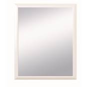 Miroir Décoratif - Encadrement Bois Blanc - 55 cm
