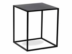 Nordlys - table appoint bout de canape meuble industriel carre metal noir