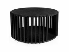 Paris prix - table basse ronde design "drum" 83cm noir