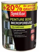 Peinture bois microporeuse intérieur extérieur satiné Ivoire clair Syntilor 2 5L + 20% gratuit