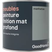 Peinture de rénovation meubles GoodHome gris Manhattan mat profond 0 5L