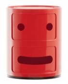 Rangement Componibili Smile N°2 / 2 tiroirs - H 40 cm - Kartell rouge en plastique