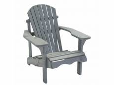 Sens-line - chaise de jardin sens-line adirondack - bois - gris