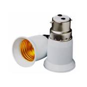 Shining House - led 4x adaptateur de douille - Convertisseur douilles B22 vers E27 - Adaptateur de support de lampe culot baïonnette pour ampoule led