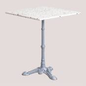 Sklum - Table de Bar Carrée en Terrazzo (60x60 cm) Volutto Gris - Gris