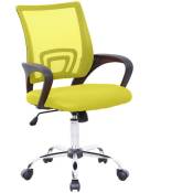 Svita - Chaise de bureau Enfants Adolescents Chaise pivotante Tissu Chaise de bureau jaune