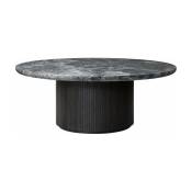 Table basse ronde en marbre gris diamètre 120 cm Moon