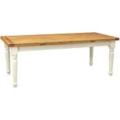 Table en bois massif 180x100 Table de cuisine de salle à manger Table extensible Table rectangulaire country Made in Italy