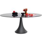 Table Grande Possibilita 180x120cm noire et verre fumé Kare Design