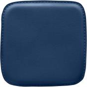 Tolix Style - Coussin pour tabouret carré - simili cuir - Stylix Bleu - Cuir végétalien - Bleu