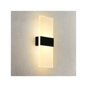 Trade Shop Traesio - 12w Led Cube Wall Light Glass Wall Light Indoor Ip20 -blanc Chaud- - Blanc chaud