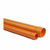 Tube PVC en plastique - Couleur : orange - Longueur